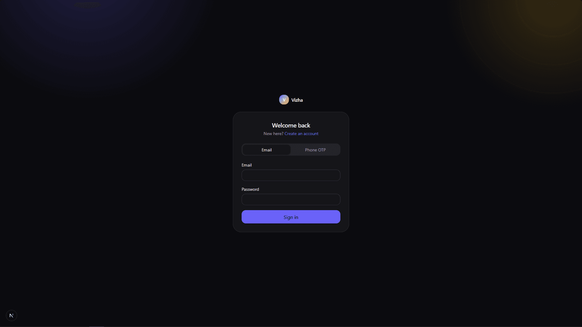 Sign-in with email or phone OTP